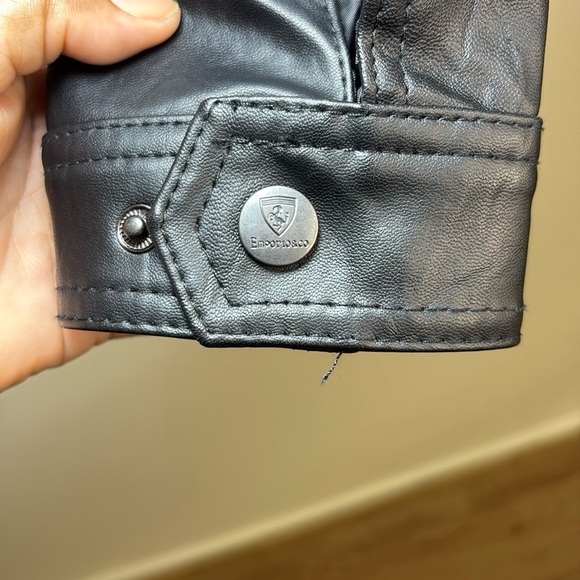 Emporio & Co. Black Faux Leather Moto Jacket – NWT – Size M - Picture 4 of 13